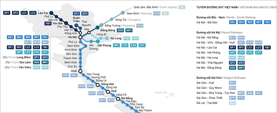 Chip wetenschappelijk BES VIETNAM TRAIN MAP — Stations + Routes ➡️ | 2023