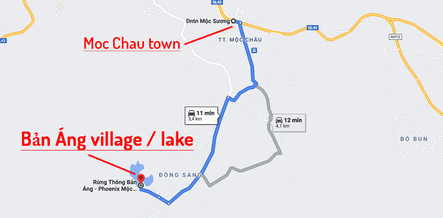 ban-ang-village-lake-moc-chau-map