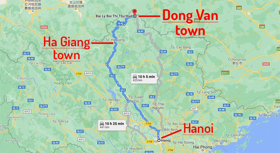 travel-map-hanoi-to-dong-van-vietnam