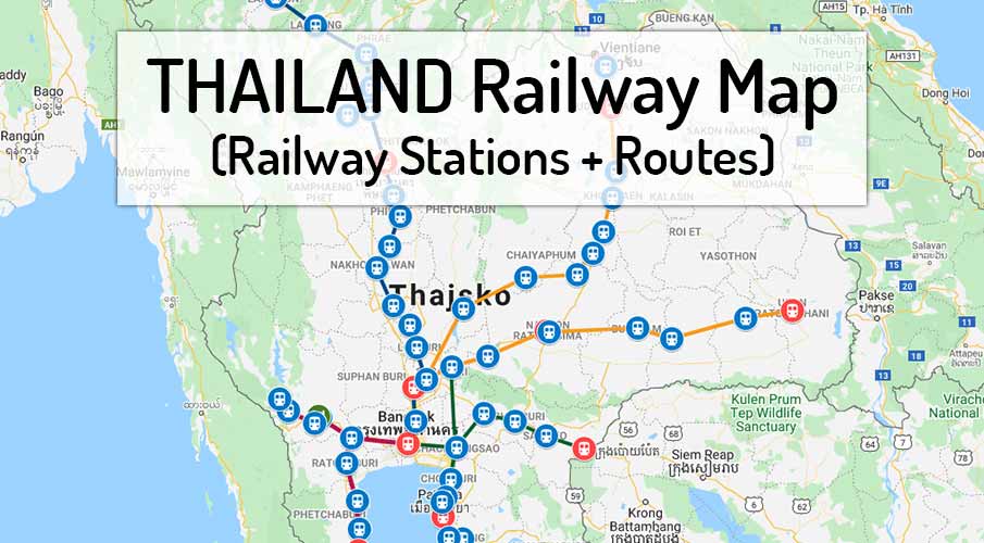 middelen Opsommen Spectaculair THAILAND RAILWAY MAP ➡️ Trains + Tickets | 2023