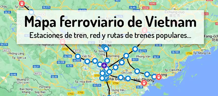Mapa y red ferroviaria de Vietnam mapa-ferroviario-trenes-vietnam