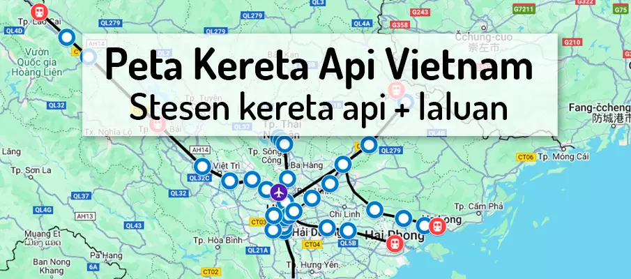 Peta Rangkaian dan Stesen Kereta Api Vietnam peta-kereta-api-vietnam-rangkaian-laluan
