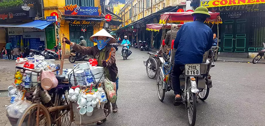 Intersection in Hanoi, Vietnam