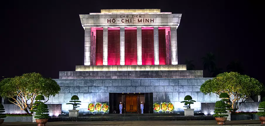 Ho Chi Minh Mausoleum in Hanoi Vietnam