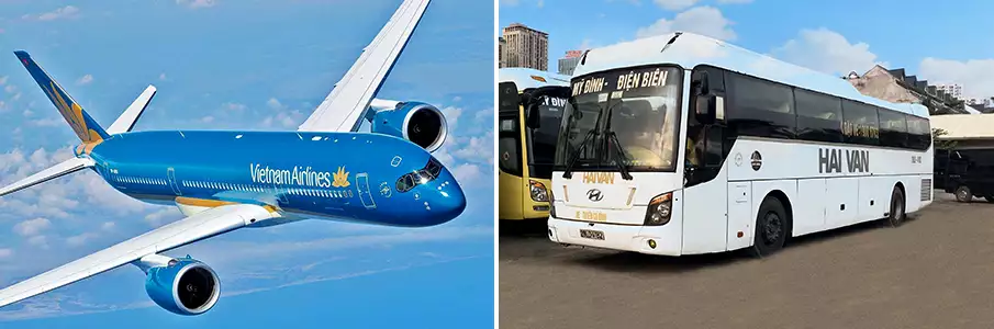 Transport by plane and bus from Hanoi to Dien Bien hanoi-to-dien-bien-phu-flight-bus-transport