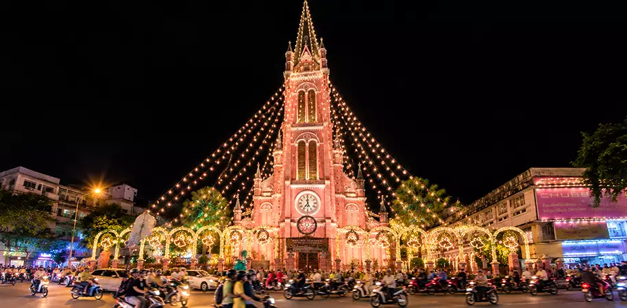 Christmas Decorations at Tan Dinh Church in Ho Chi Minh City Christmas decorations at Tan Dinh Church Ho Chi Minh City